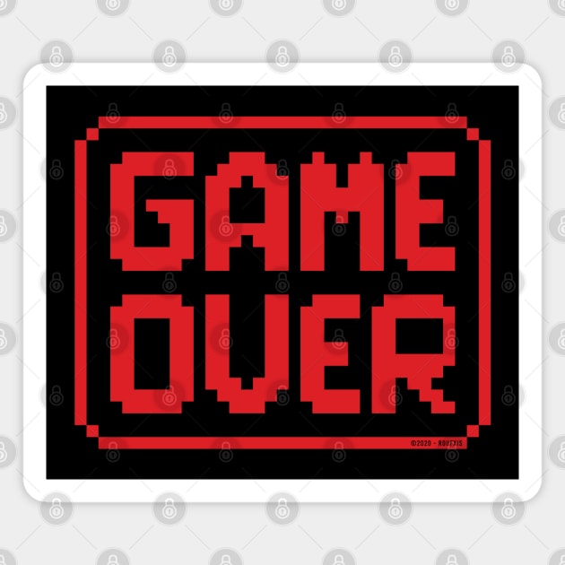 GAME OVER (Red) Magnet by Roufxis